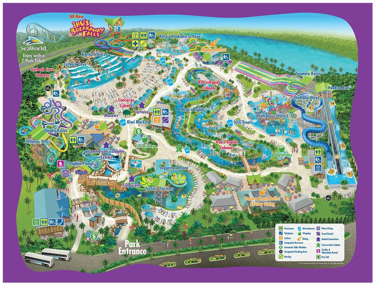 ramani ya Aquatica Orlando