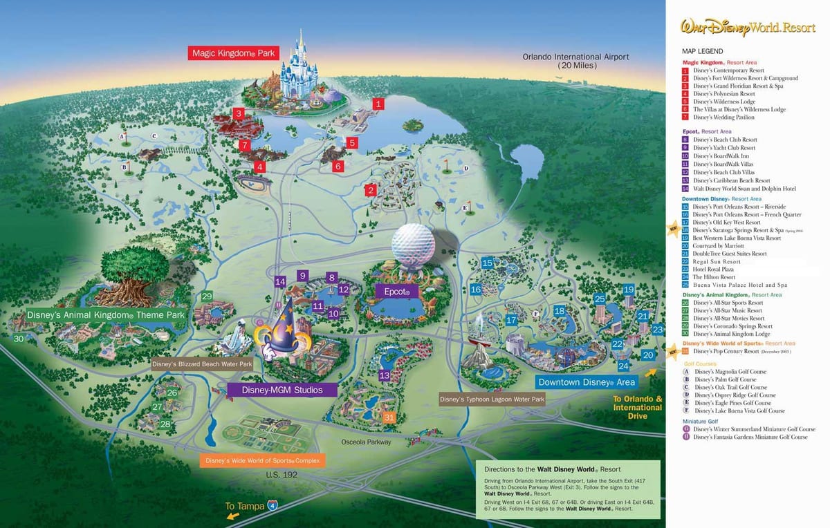 ramani ya Disney World