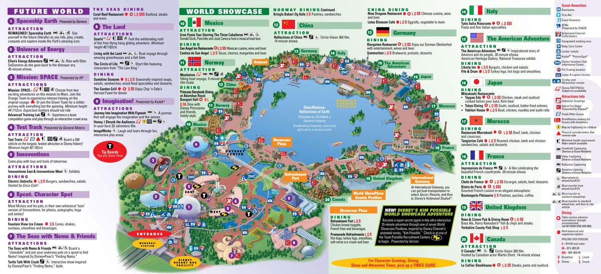 EPCOT Disney ramani ya Dunia