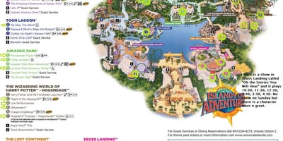 Universal Studios Visiwa vya Adventure ramani